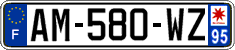 French license plate, SIV (ordinary)