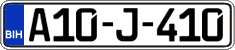 License plate of Bosnia and Herzegovina, Regular plates