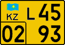 License plate Kazakhstan, Foreigners (2012)