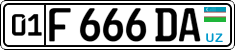 License plate of Uzbekistan, Private owners