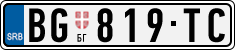 License plate of Serbia, Cars