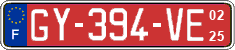 French license plate, SIV (transit plates)