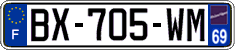 French license plate, SIV (ordinary)