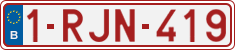 License plate of Belgium, Regular plates (2010)