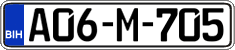 License plate of Bosnia and Herzegovina, Regular plates
