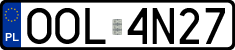 License plates of Poland, Regular car plates