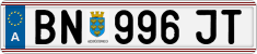 License plate of Austria, Regular plates