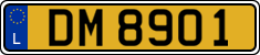 License plate of Luxembourg, 2003 year system