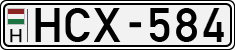license plates of Hungary, Cars (1990)