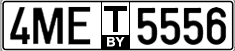 License plate Belarus, Transit plates (2004)
