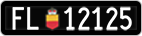 License plate of Liechtenstein, Cars