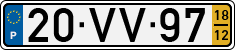 License plate of Portugal, Regular plates