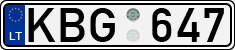 License plate of Lithuania, Cars