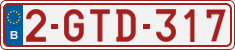 License plate of Belgium, Regular plates (2010)