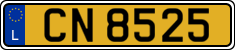 License plate of Luxembourg, 2003 year system