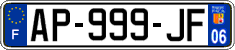 French license plate, SIV (ordinary)