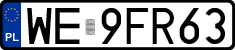 License plates of Poland, Regular car plates