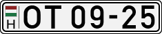 license plates of Hungary, Oldtimers (1990)