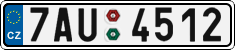 License plate of the Czech Republic, Cars (2001)