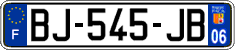 French license plate, SIV (ordinary)