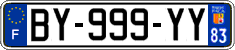 French license plate, SIV (ordinary)