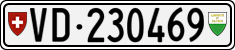 License plate of Switzerland, Cars