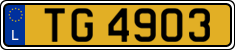 License plate of Luxembourg, 2003 year system