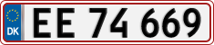 License plate of Denmark, Regular plates