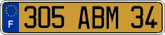 French license plate, FNI