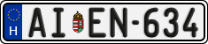 license plates of Hungary, Regular plates (2022)