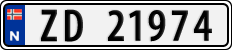 License plate of Norway, Cars
