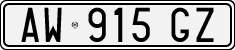 License plate of Italy, Cars (1994 year series)