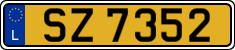 License plate of Luxembourg, 2003 year system