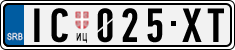 License plate of Serbia, Cars