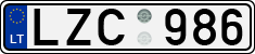 License plate of Lithuania, Cars