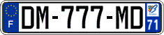 French license plate, SIV (ordinary)