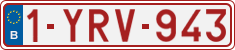 License plate of Belgium, Regular plates (2010)