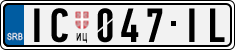 License plate of Serbia, Cars