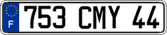 French license plate, FNI