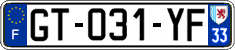 French license plate, SIV (ordinary)