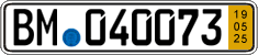 German license plate, Short-term transit plates