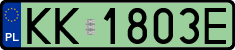 License plates of Poland, Electric vehicles