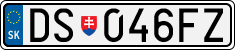 License plate of Slovakia, Cars