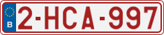 License plate of Belgium, Regular plates (2010)