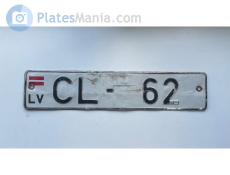 CL-62, License plate without vehicle