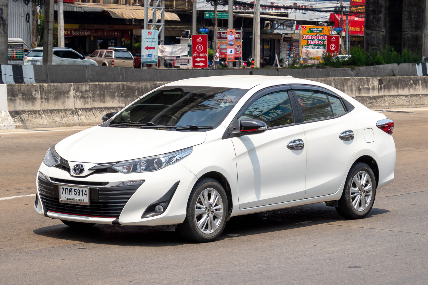 7กศ 5914, Toyota Yaris 3rd gen (Ativ) Sedan (XP150), 1st facelift, 2017–2020