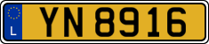 License plate of Luxembourg, 2003 year system