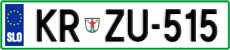 License plate of Slovenia, Cars