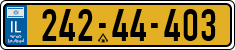 License plate of Israel, Regular plates