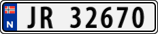 License plate of Norway, Cars